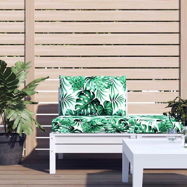 vidaXL Palečių pagalvėlės, 2vnt., oksfordo audinys, su lapais