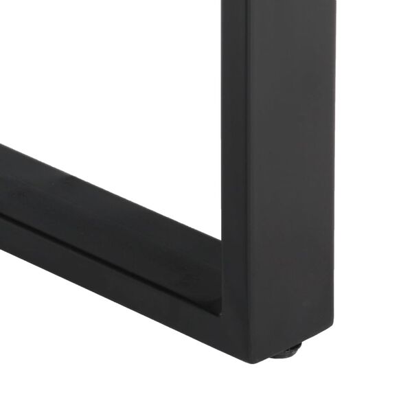 vidaXL Suoliukas, juodos ir rudos spalvos, 160cm, tikra ožkos oda