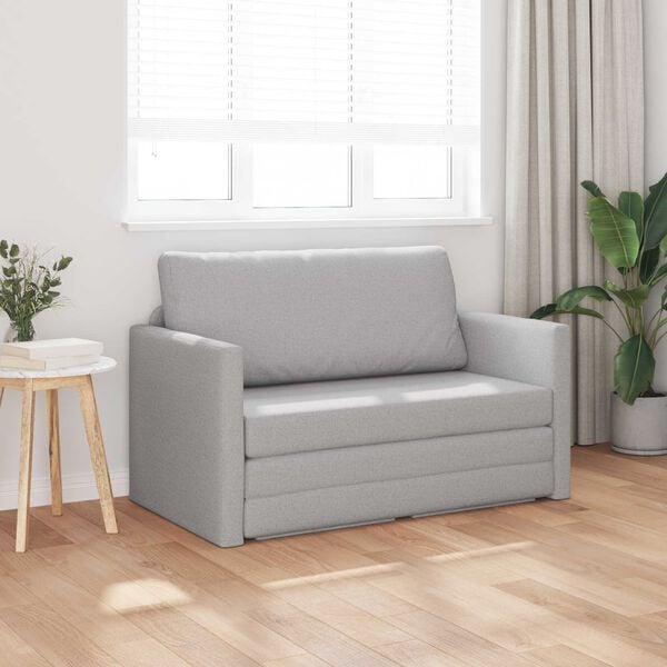 vidaXL Sofa lova 110cm Debesų pilka audinys