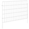 vidaXL Sodo tvora su kuoliukais 12 vnt. 75 x 50 cm Sidabrinė