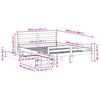 vidaXL Lovos rėmas be čiužinio, 150x200cm, pušies medienos masyvas