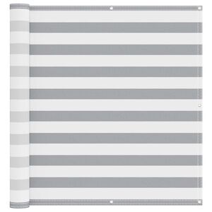 vidaXL Balkono Ekranas &Scaron;viesiai pilka ir balta. 120 x 600 cm