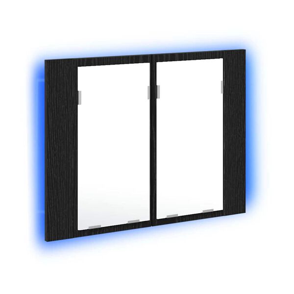 vidaXL Vonios veidrodžio spinta Juodas ąžuolas 60 x 12 x 45 cm