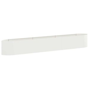 vidaXL Pakelta sodo lova Balta 300 x 40 x 40 cm Plienas