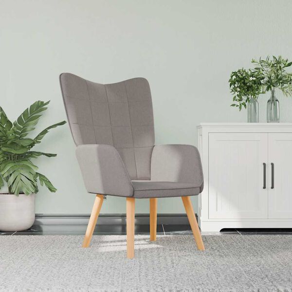 vidaXL Poilsio kėdė, taupe spalvos, audinys