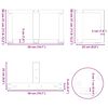 vidaXL Kavos staliuko kojelės, T formos, 2 vnt., juodos, 50x25x(30-31) cm, plienas