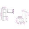 vidaXL Televizoriaus spintelės, 4vnt., pušies medienos masyvas