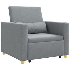 vidaXL I&scaron;traukiamas sofa-lova vienvietis &Scaron;viesiai pilka audinys