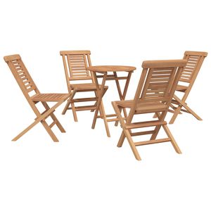 vidaXL Sodo komplektas 5 vnt. Ruda Kietas teakwood