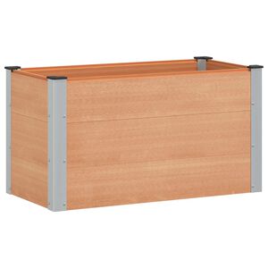 vidaXL Paauk&scaron;tinta sodo lova Ruda 100 x 50 x 54 cm WPC ir aliuminis