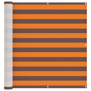 vidaXL Balkono Ekranas Oranžinė ir ruda 110 x 600 cm Oksfordo audinys