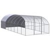 vidaXL Lauko narvas vi&scaron;čiukams, 3x8x2m, galvanizuotas plienas