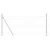 vidaXL Tvora su stulpais Sidabro 0,8 x 10 m Plienas