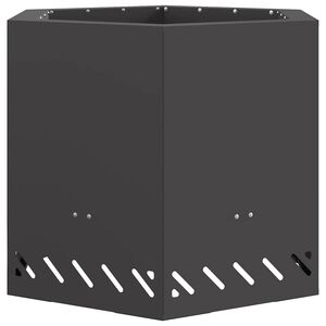 vidaXL Be dūmų laužavietė Juoda 58 x 58 x 51 cm Plienas