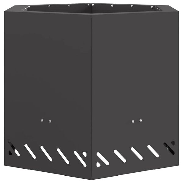 vidaXL Be dūmų laužavietė Juoda 58 x 58 x 51 cm Plienas