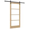 vidaXL Slankios durys ORKDAL Natūrali ir juoda 93 x 202 cm