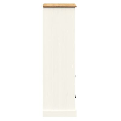 vidaXL Knygų spinta VIGO, balta, 60x35x114,5cm, pušies masyvas