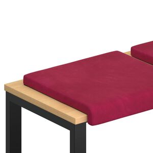 vidaXL Suoliuko pagalvė 4 vnt. Aksomas Vyno raudona Gylis 35 cm