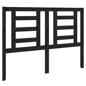 vidaXL Lovos galvūgalis, juodas, 126x4x100cm, pu&scaron;ies medienos masyvas