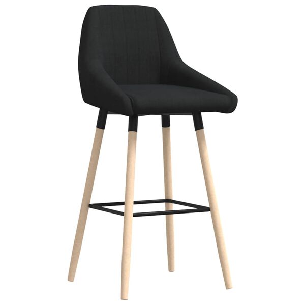 vidaXL Baro taburetė, juodos spalvos, audinys