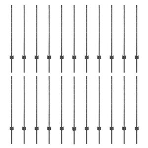vidaXL Tvorelės stulpas 22 pcs Pilka 140 cm Plienas