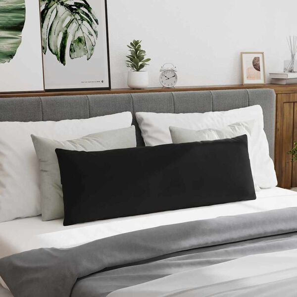 vidaXL Sofa Pagalvės 2 pcs Juoda 120 x 40 cm Kordūrinis audinys