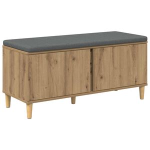 vidaXL Koridoriaus suolas Amatinė Ąžuolas 100 x 38 x 46 cm