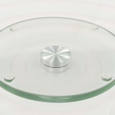 vidaXL Serviravimo padėklai, 2vnt., skaidrūs, grūdintas stiklas, 30cm