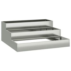 vidaXL Sodo vazonas Sidabro 90 x 90 x 35 cm Cinkuota plienas