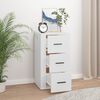 vidaXL Šoninė spintelė, baltos spalvos, 40x33x70cm, apdirbta mediena