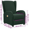 vidaXL Elektrinis masažinis krėslas, tamsiai žalios spalvos, audinys