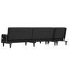 vidaXL L formos sofa-lova, juodos spalvos, 260x140x70cm, audinys