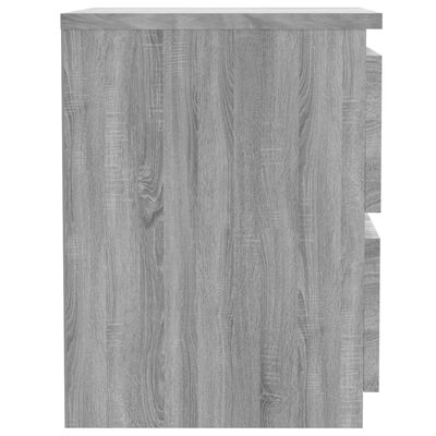 vidaXL Naktinė spintelė, pilka ąžuolo, 30x30x40cm, apdirbta mediena