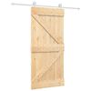 vidaXL Slankios durys Natūrali ir Balta 95 x 210 cm