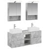 vidaXL Vonios baldų rinkinys 5 pcs Betono pilka