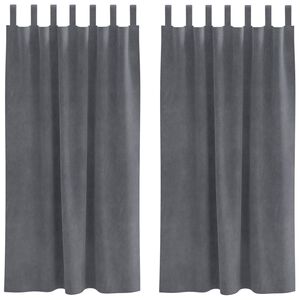 vidaXL Užtemdymo užuolaidos 2 pcs &Scaron;viesiai pilka 140 x 175 cm Aksomas