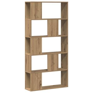vidaXL Knygų spinta, 5 auk&scaron;tų, ąžuolo, 80,5x23,5x162,5cm, mediena