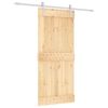 vidaXL Slankios durys Natūrali ir Balta 90 x 210 cm