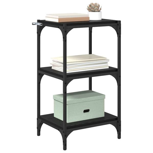 vidaXL Knygų spinta juoda ąžuolo 40 x 33 x 70,5 cm