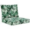 vidaXL Lauko sofa pagalvėlė Poliesteris Lapų ra&scaron;tas 60 x 50,5 x 8 cm