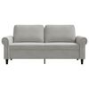 vidaXL Dvivietė sofa, &scaron;viesiai pilkos spalvos, 140cm, aksomas