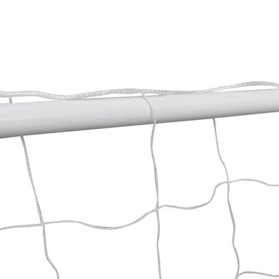 vidaXL Futbolo vartai su tinkl., 2 vnt., 240x90x150 cm, plienas