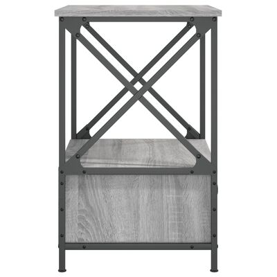 vidaXL Naktinis staliukas, pilkas ąžuolo, 50x41x65cm, apdirbta mediena