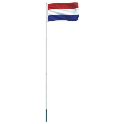 vidaXL Nyderlandų vėliava su stiebu, aliuminis, 4m