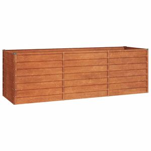vidaXL Auk&scaron;tas sodo lovelis, rūdžių, 240x80x77cm, Corten plienas