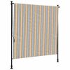vidaXL Lauko roletas, geltonas/baltas, 150x270cm, audinys ir plienas