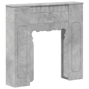 vidaXL Židinio rėmas Betono pilka 93 x 20 x 89 cm Apdirbta mediena