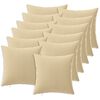 vidaXL Pagalvėlės užvalkalas 12 pcs HEERLEN Smėlio 40 x 40 cm