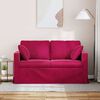vidaXL Sofa Vyno raudona 138 x 78 x 80 cm Aksomas
