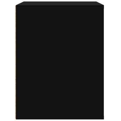 vidaXL Prie sienos montuojama naktinė spintelė, juoda, 50x36x47cm